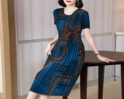 復古洋氣印花裙